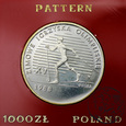 PRL, 1000 złotych, 1987, Olimpiada narciarz PRÓBA 