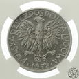 PRL, 5 złotych, 1958, rybak, NGC AU 55