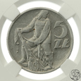 PRL, 5 złotych, 1958, rybak, NGC AU 55