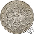 II RP, 5 złotych, 1934,  głowa kobiety