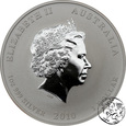 Australia,1 dolar, 2010, Rok Tygrysa, kolorowany, uncja srebra