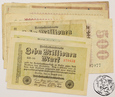 Niemcy, LOT banknotów - 9 szt