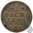 Niemcy, Meklemburgia - Strelitz, 1 sechsling 1766 