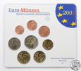 Niemcy, 5 x zestaw monet obiegowych euro, 2002, mennice - A/D/F/G/J