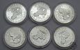 USA, 1 dolar, 1971-74 lot 6 szt, proof
