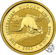 Australia, 15 dolarów, 2003, 1/10 uncji złota, Kangur
