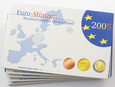 Niemcy, 5 x zestaw monet euro, 2005, mennice - A/D/F/G/J, proof