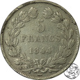 Francja, 5 franków, 1844 BB