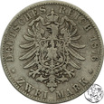 Niemcy, Badenia, 2 marki 1876 G