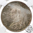 Wielka Brytania, 4 szylingi (podwójny floren), 1890, NGC MS 63