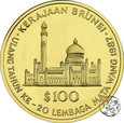 Brunei, 100 dolarów, 1987, Sułtan Hassanal Bolkiah