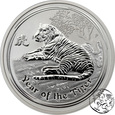 Australia, 50 centów, 2010, Rok Tygrysa, 1/2 uncji srebra