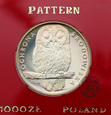 PRL, 1000 złotych, 1986,Sowa (na gałęzi) PRÓBA 