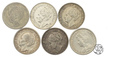 Holandia, 25 centów, 1902-1944, LOT 6 szt