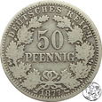 Niemcy, 50 pfennig, 1877 H