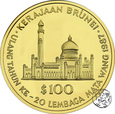 Brunei, 100 dolarów, 1987, Sułtan Hassanal Bolkiah @