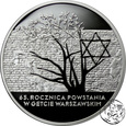 III RP, 20 złotych, 2008, Powstanie w Getcie Warszawskim 