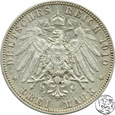 Niemcy, Saksonia, 3 marki, 1910