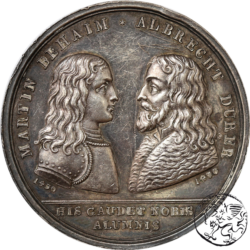 Niemcy, Norymberga, medal, (1820), Martin Behaim / Albrecht Dürer