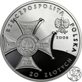 III RP, 20 złotych, 2008, Odzyskanie Niepodległości 