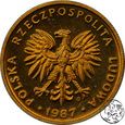 PRL, 5 złotych, 1987 - Lustrzanka