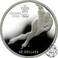 Kanada, 20 dolarów 1985, Olimpida, Calgary 1988 - Łyżwiarstwo 