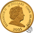 NMS, Wyspy Cooka, 10 dolarów, 2005, Jan Paweł II