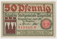 Nowy Dwór Gdański (Tiegenhof) 50 fenigów 1920 stan 1/1-