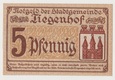 Nowy Dwór Gdański (Tiegenhof) 5 fenigów 1920 stan 1/1-