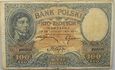 POLSKA - 100 ZŁOTYCH - KOŚCIUSZKO - Ser. S.C. - 1919