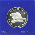 POLSKA - 100 ZŁOTYCH - OCHRONA ŚRODOWISKA - BÓBR - 1978