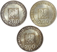 POLSKA - 200 ZŁOTYCH - 1974 - MAPA - 3 SZT.