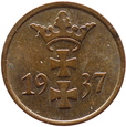 WOLNE MIASTO GDAŃSK - 1 PFENNIG DANZIG - 1937