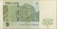 ŁOTWA - 5 LATI - 1996 - SERIA - A