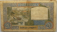FRANCJA - 20 FRANKÓW - 1940 - RZADKI BANKNOT