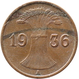 NIEMCY - 1 REICHSPFENNIG - 1936 A