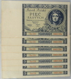 POLSKA - 5 ZŁOTYCH - 1930 - 7 SZTUK - KOLEJNE NUMERY (2)