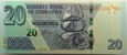 ZIMBABWE - 20 DOLARÓW - 2020