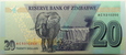 ZIMBABWE - 20 DOLARÓW - 2020