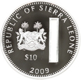 SIERRA LEONE - 10 DOLARÓW - SANKTUARIUM FATIMSKIE - 2009