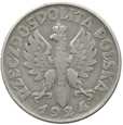 2 ZŁOTE - ŻNIWIARKA - II RP - 1924 - ODWROTKA