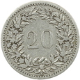 SZWAJCARIA - 20 RAPPEN - 1885