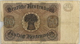 NIEMCY - 50 RENTENMARK - 1934 - BARDZO RZADKI