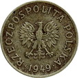 POLSKA  50 GROSZY - MIEDZIONIKIEL - 1949 - DESTRUKT - CIEKAWY