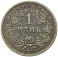 NIEMCY -  1 MARKA  - 1876 - F - SREBRO