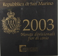  SAN MARINO - SET MENNICZY EURO 2003 - 9 MONET - BARDZO RZADKI