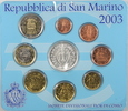  SAN MARINO - SET MENNICZY EURO 2003 - 9 MONET - BARDZO RZADKI