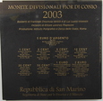  SAN MARINO - SET MENNICZY EURO 2003 - 9 MONET - BARDZO RZADKI