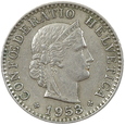 SZWAJCARIA - 20 RAPPENÓW - 1953