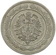 NIEMCY - CESARSTWO NIEMIECKIE - 20 PFENNIG - 1887 E - RZADSZA